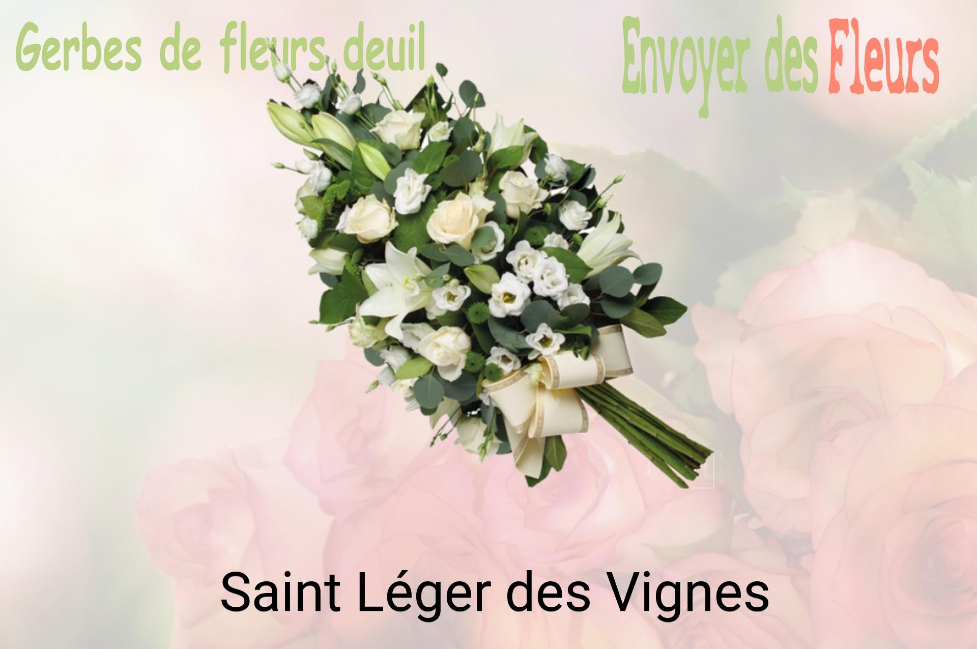 Gerbe de fleurs de deuil livrée à Saint-Léger-des-Vignes